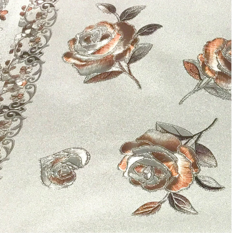 Durane Plastic Table Cover Roll Copper Floral Design 1.37x20m