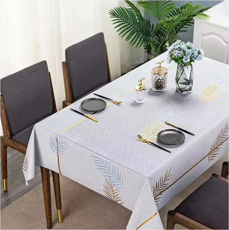 Durane Plastic Table Cover Roll Grey White Floral Design 1.37x20m