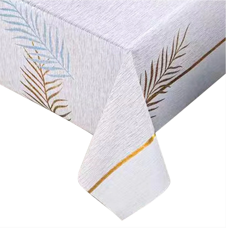 Durane Plastic Table Cover Roll Grey White Floral Design 1.37x20m