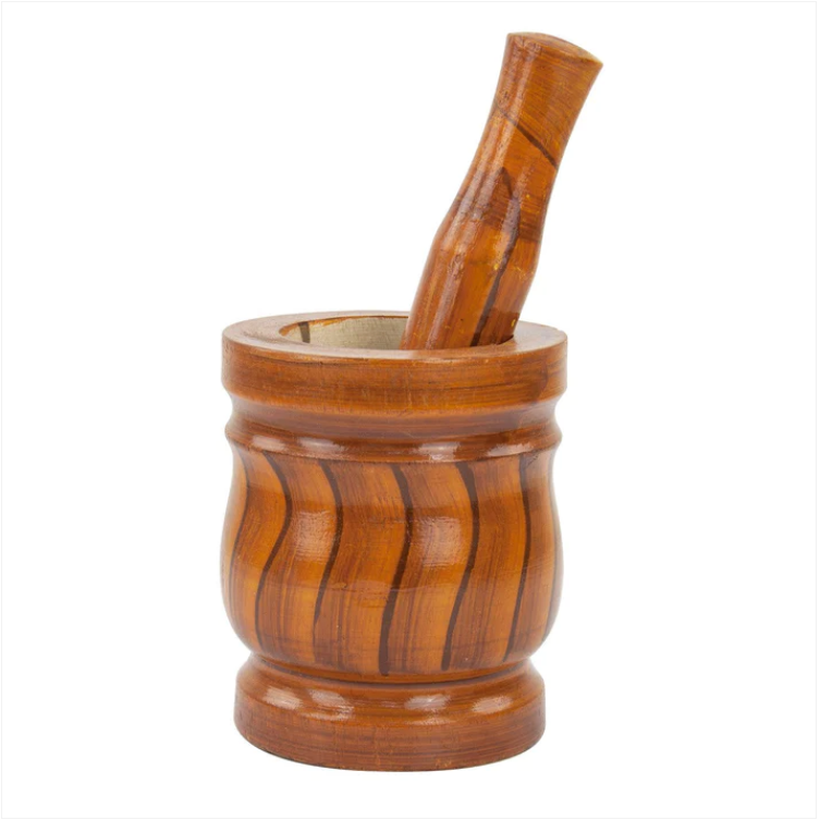 Durane Wooden Mortar & Pestle 15x18cm