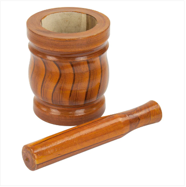 Durane Wooden Mortar & Pestle 15x18cm