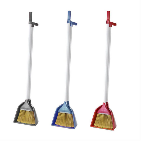 Dustpan And Brush Set Indoor Kitchen Lounge Cleaning Long Stick Broom