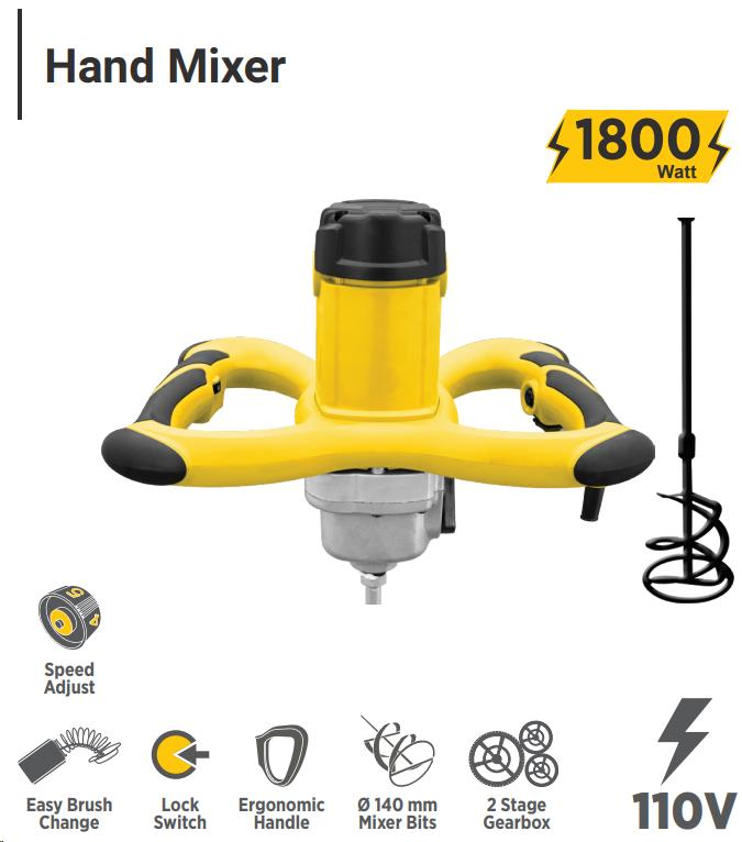 ELECTRIC MIXER 1800W BRITISH PLUG 110V RTRMAX