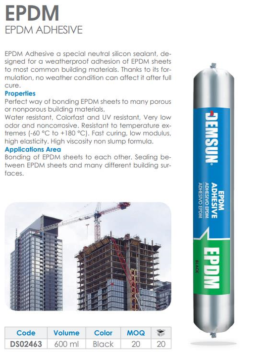 EPDM ADHESIVE 600ML BLACK