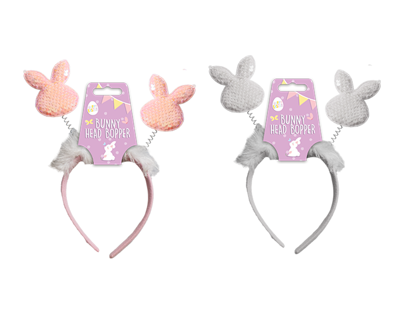 Easter Sequin Bunny Head Boppers
