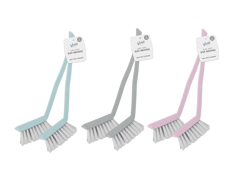 Easy Grip Dish Brushes - 2 Pack