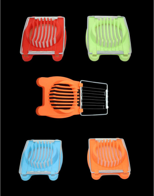 Egg Slicer High Quality Plastic With Wire Assorted Colours Kitchen Essential 10cm x 8cm