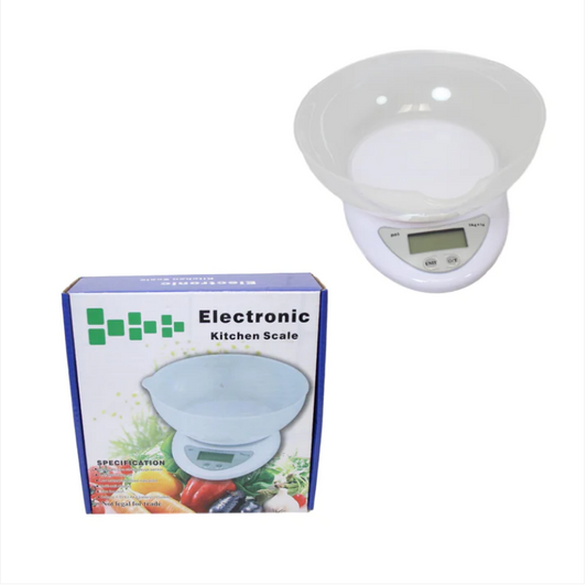 Electronic Kitchen Scale Modern Style White Baking Measuring Kitchen Scale 16cm