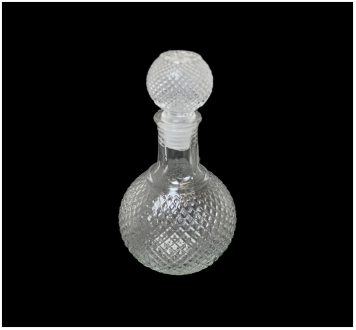 Elegant Glass Pouring Bottle Oil Drizzler Seasonings Bottle Vinegar Pourer 250ml