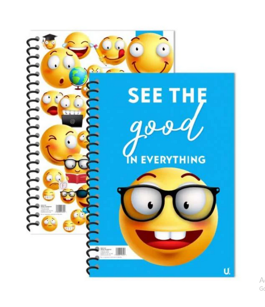 Emoji A5 Spiral Notebook Notepad Children's Fun Writing Book A5 x 1