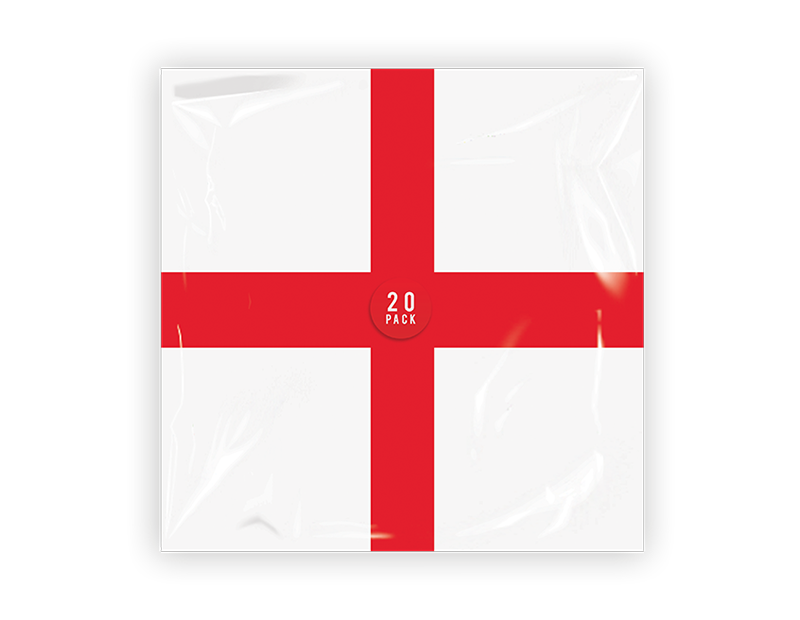 England Printed Paper Napkins 20pk PDQ