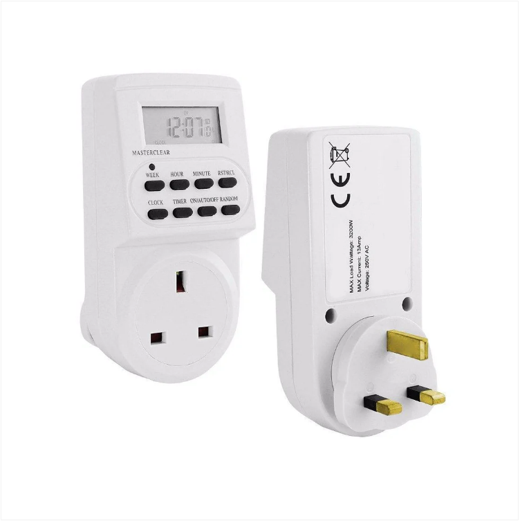 Eurosonic Electronic Digital Mains Timer Socket Plug with 24 Hour 7 Days