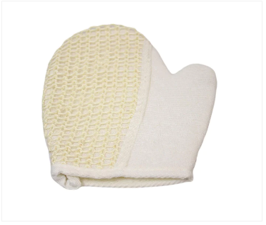 Exfoliating Loofah & Towel Mitt Glove Double Sided Bath Spa Glove 1 Pack