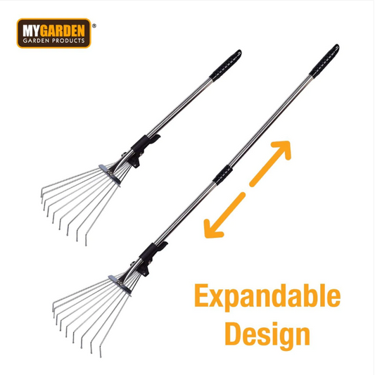 Expandable Telescopic Garden Rake With Non Stick Handle 23cm x 70cm