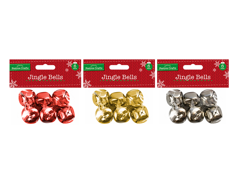 Extra Large Jingle Bells 6 Pack