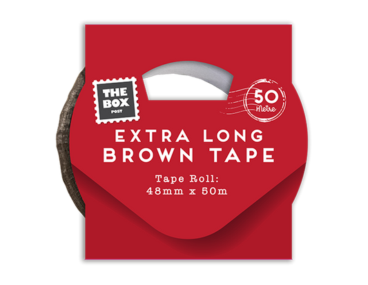 Extra Long Brown Tape 50m