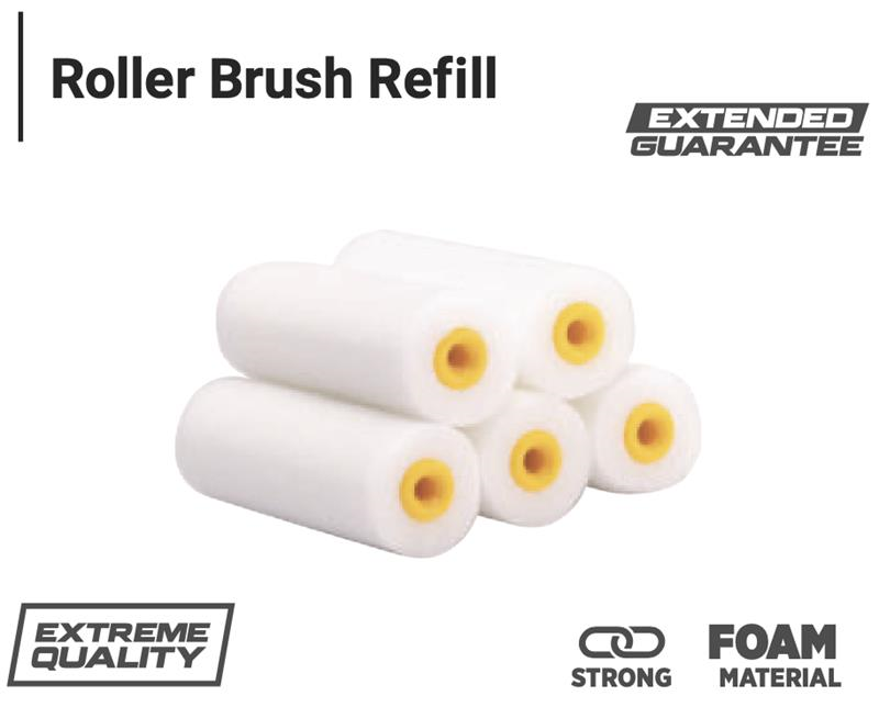 FOAM ROLLER BRUSH REFILL 4"*35MM (10PCS/BOX)