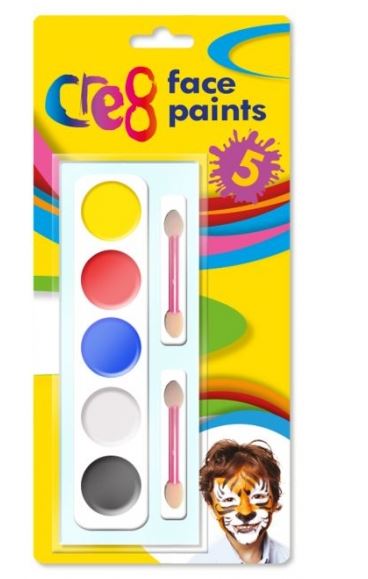 Face Paints, 5 Colours