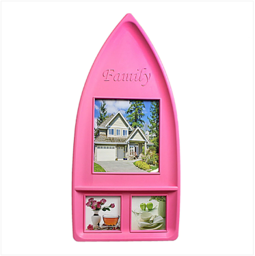 Family Picture Photo Frame Sledge Style White/ Black/ Pink 3 In 1