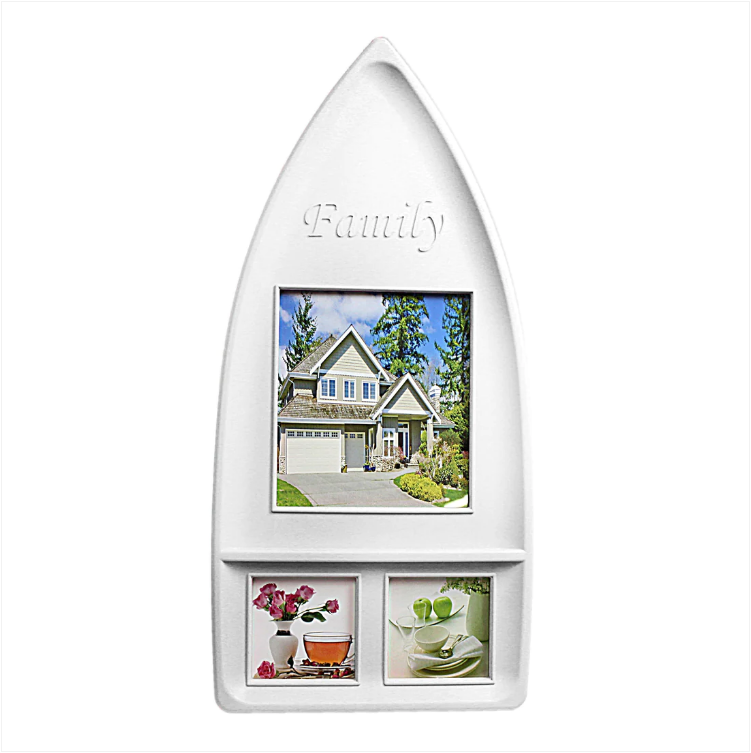 Family Picture Photo Frame Sledge Style White/ Black/ Pink 3 In 1