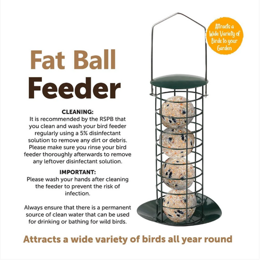 Fat Ball Bid Feeder Attracts A Wide Variety Of Birds Garden Outdoors