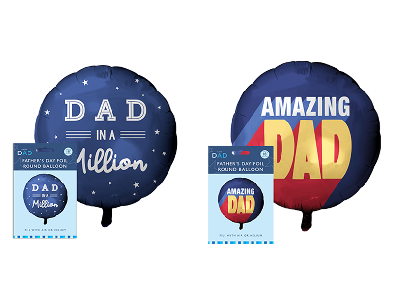 Father's Day 18" Round Foil Balloon