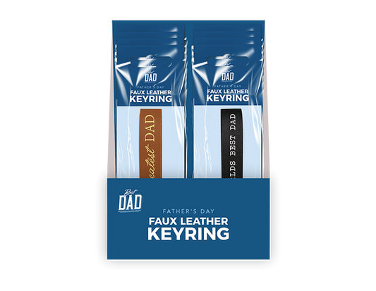 Father's Day Faux Leather Keyring PDQ