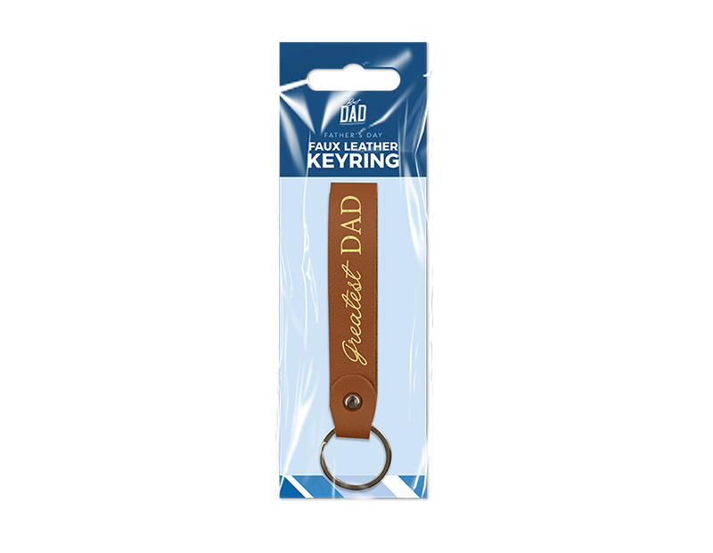 Father's Day Faux Leather Keyring PDQ