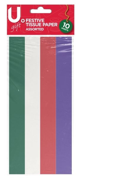 Festive Tissue Paper, 10 Sheets
