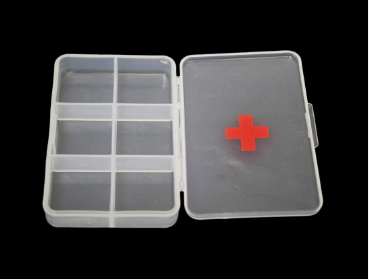 First Aid Pill Box Organiser Safety First Plastic Clear Pill Box 9 x 6cm