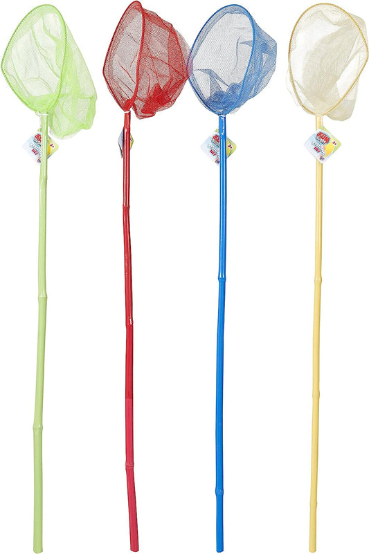 Fishing Net Mesh Insect Butterfly Catcher Landing Net Long Handle River Sea Pool 1.30M Assorted Colours