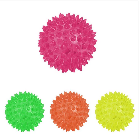 Flashing Light Up Spikey High Bouncing Balls Novelty Sensory Hedgehog Ball