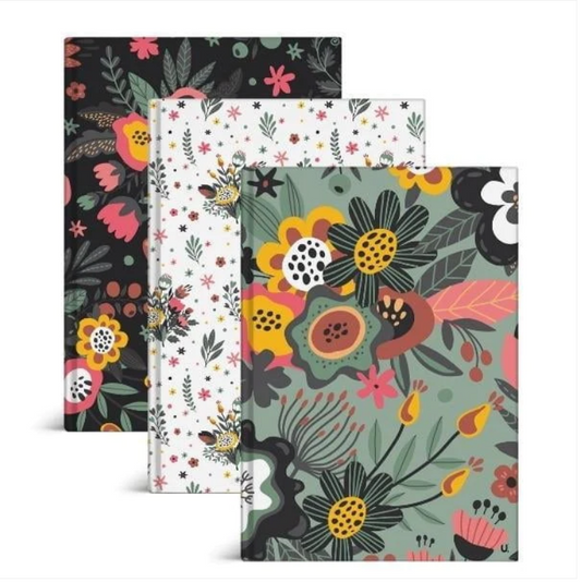 Floral A4 Hardback Notebook School Assorted Designs