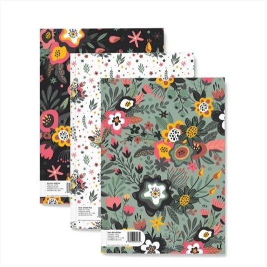 Floral A4 Refill Pad School Assorted Designs