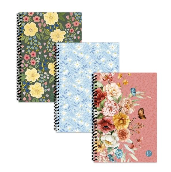 Floral A5 Spiral Notebook