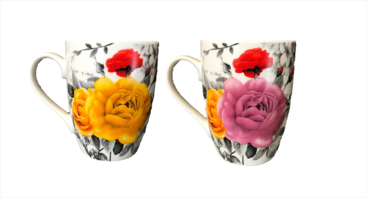 Floral Roses Tea Coffee Mug 10 x 8 cm Assorted Designs