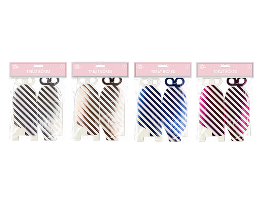 Foil Stripe Treat Boxes 4pk