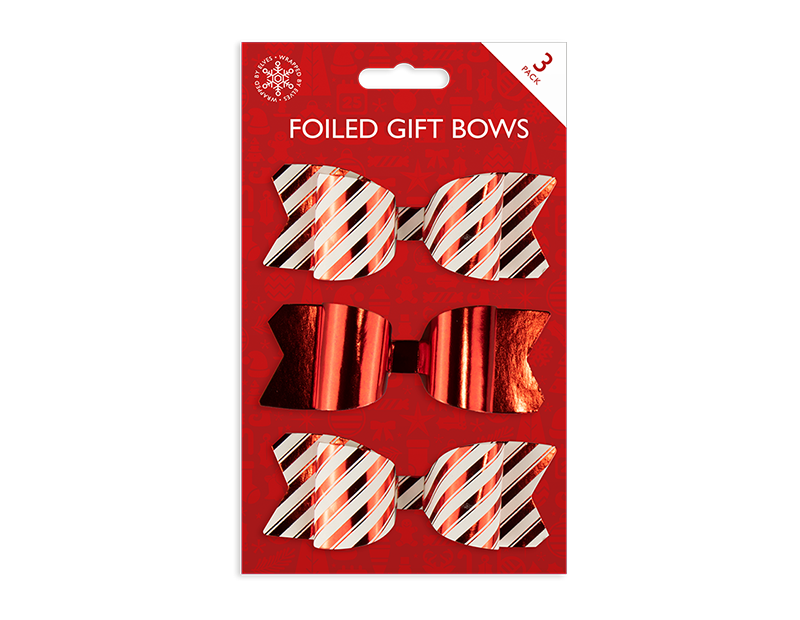 Foiled Gift Bows 3pk
