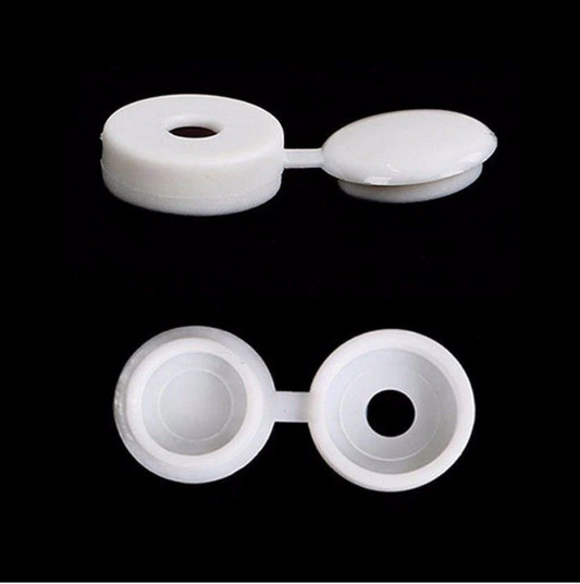 Fold Over Caps White Pack of 40