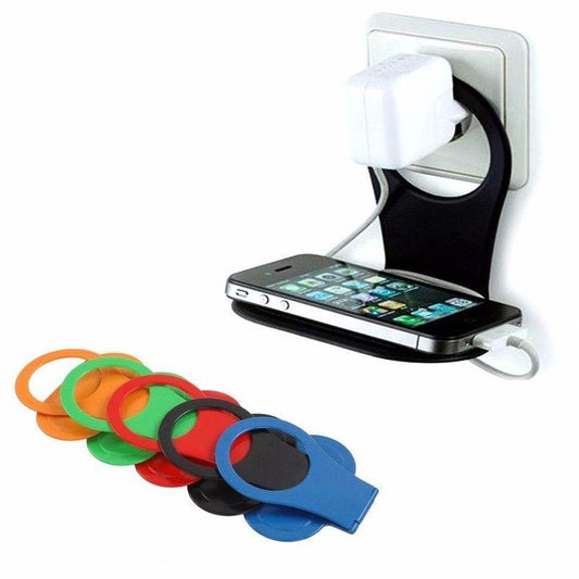 Foldable Mobile Cell Phone Wall Plug Charger Charging Rack Hang Holder Socket