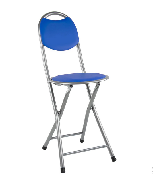 Foldable Round Dining Chair Indoor Outdoor Seating Diner Chair BLUE