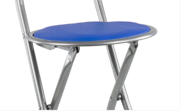 Foldable Round Dining Chair Indoor Outdoor Seating Diner Chair BLUE