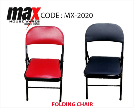 Folding Chair Black Red Random Colour Sent