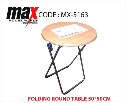 Folding Round Table Ideal For Smaller Spaces 50 x 50cm