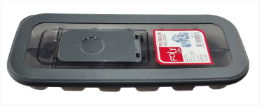 Foly Ice Box Tray Black with Pouring Plastic Lid 12 Ice Cubes