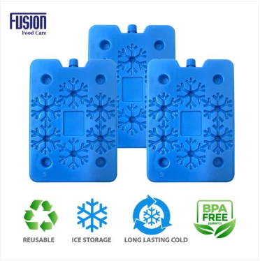 Freezer Ice Pack 24 x 15 x 1.3 cm Set of 4 Assorted Colours