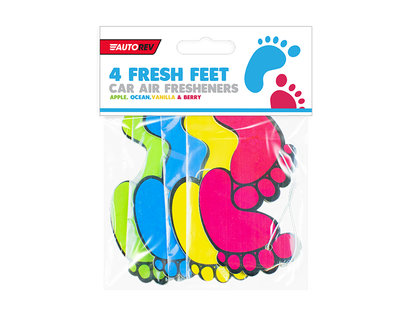Fresh Feet Car Air Fresheners - 4 Pack