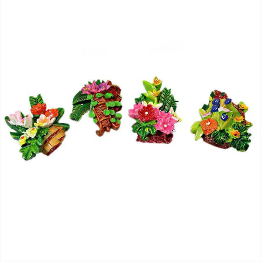 Fridge Magnet Floral Flower Basket Design Assorted Designs