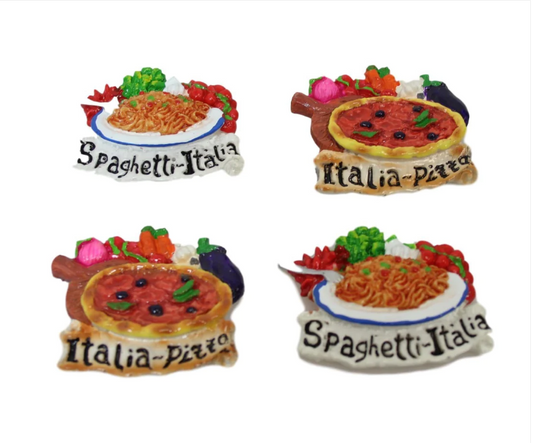 Fridge Magnet Italian Pasta Pizza Food Design 8 cm Assorted Designs