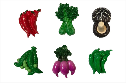 Fridge Magnet Vegetable Design 6 cm Assorted Designs